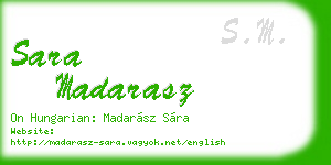 sara madarasz business card